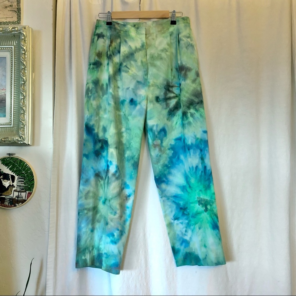 Handmade + Dyed Pleated Tapered Trousers